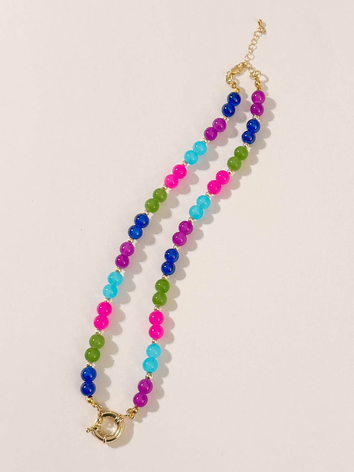 Bubble Beads Necklace with Carabiner
