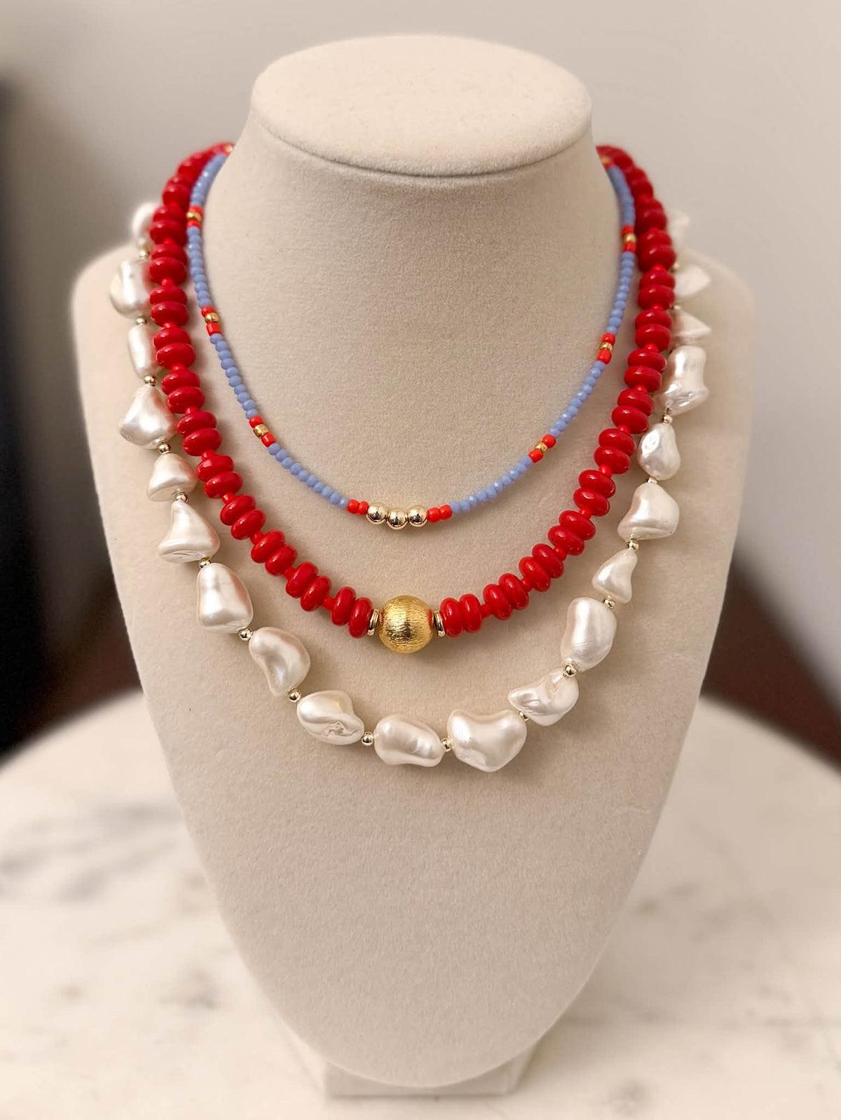 Red Beaded Necklace