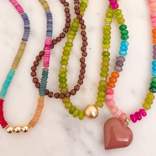Fall Multicolor Gemstone Necklace