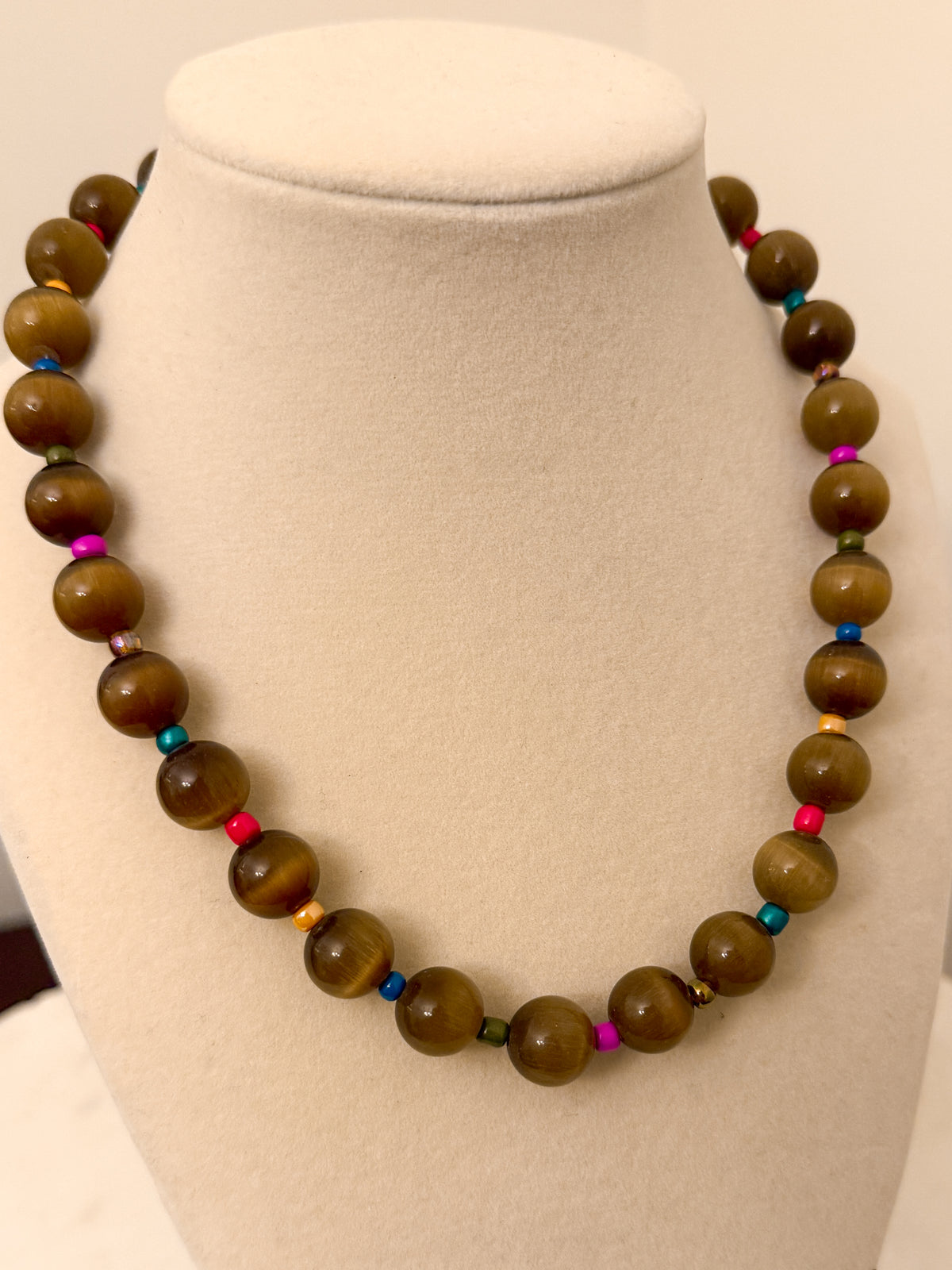 Tigers Eye Fall Rainbow Necklace