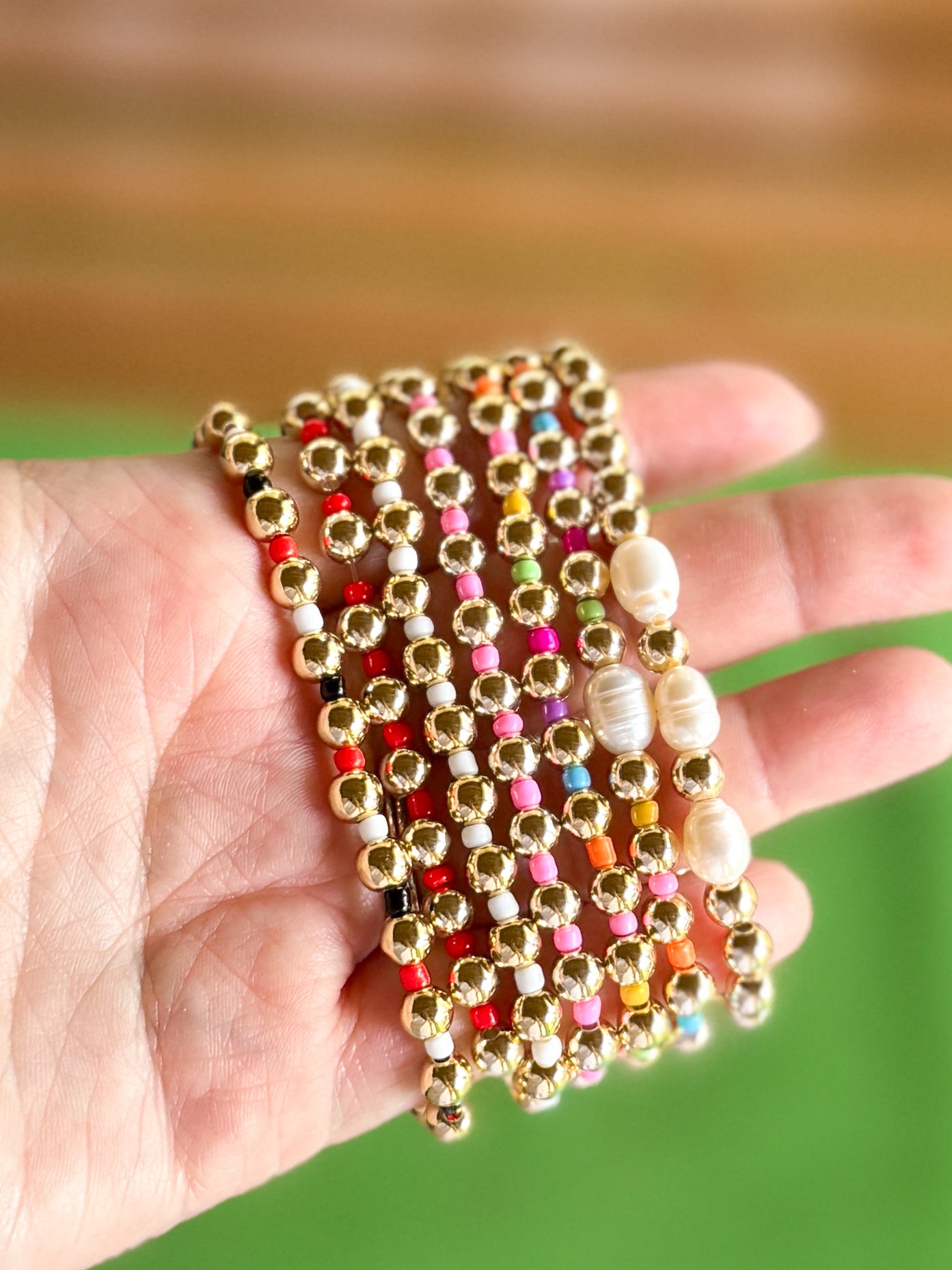Colored Gold Stacker Bracelet