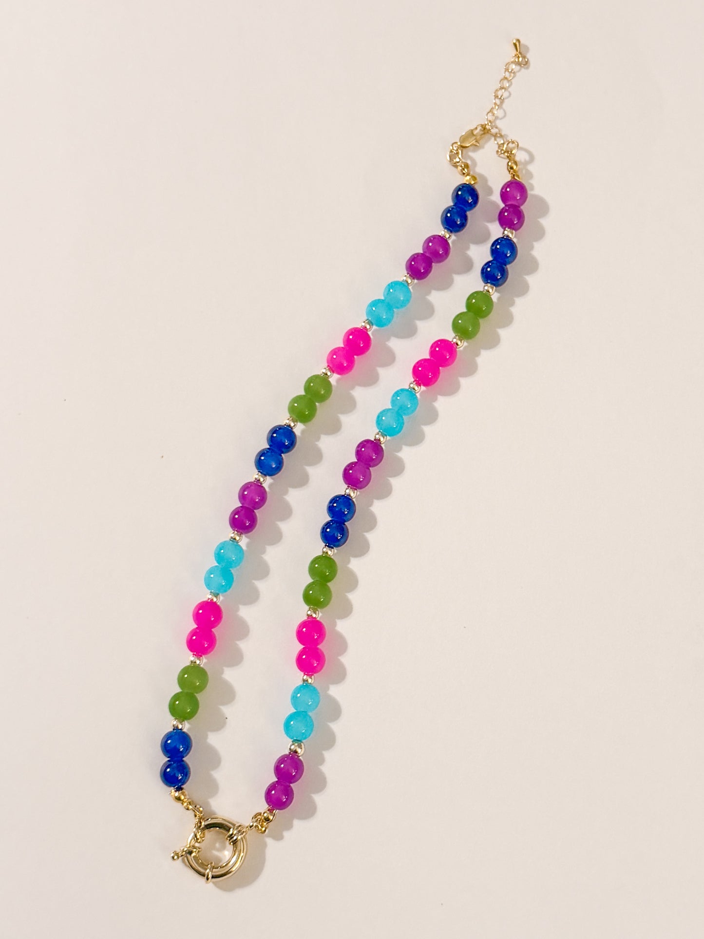 Bubble Beads Necklace with Carabiner