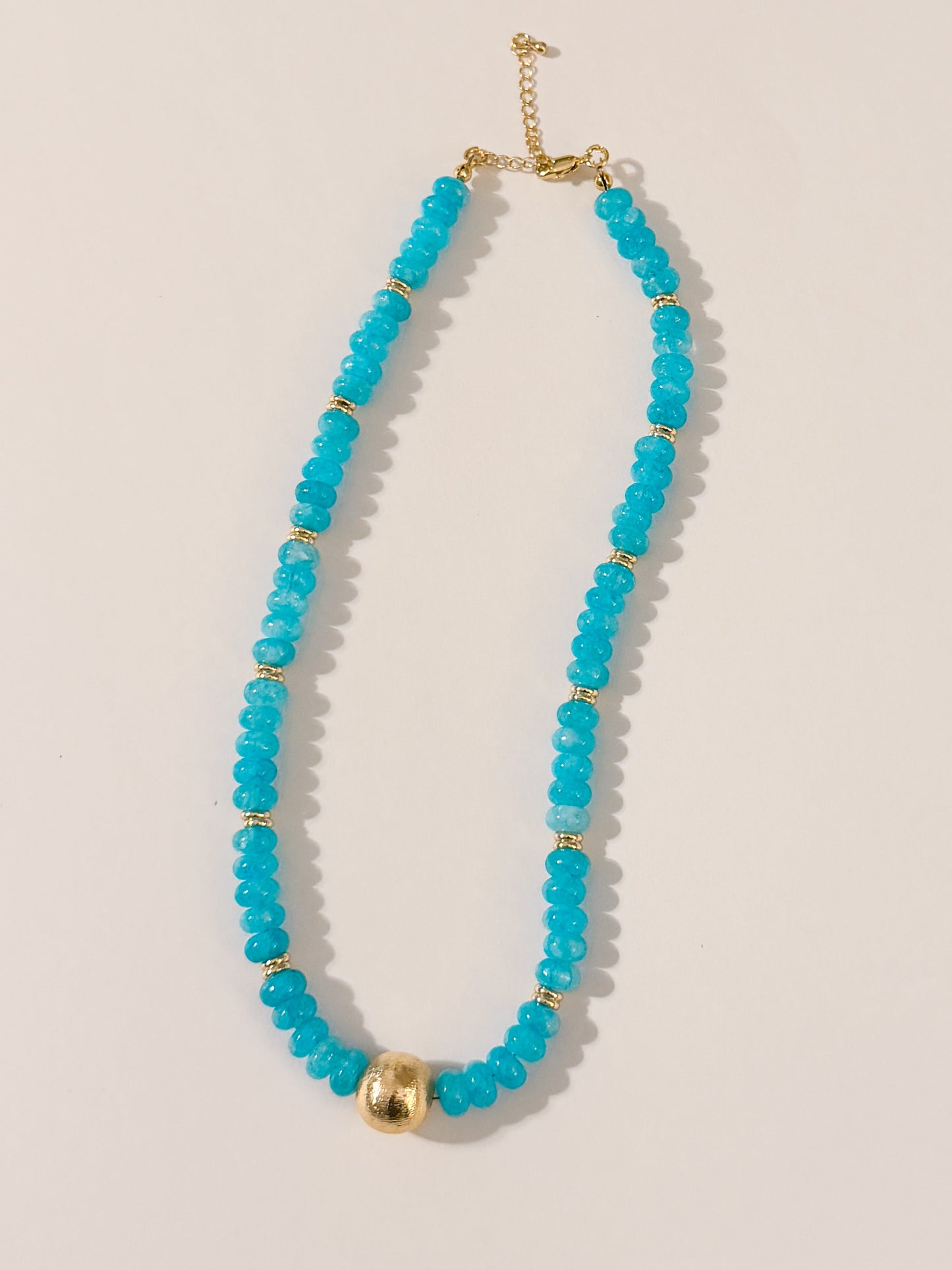 Turquoise Necklace with Gold Accent