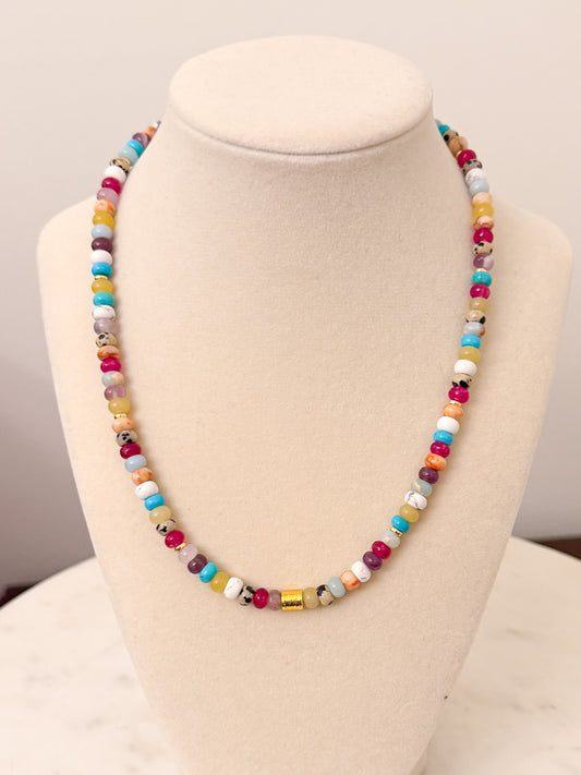 Multi Color Beaded Fall Necklace