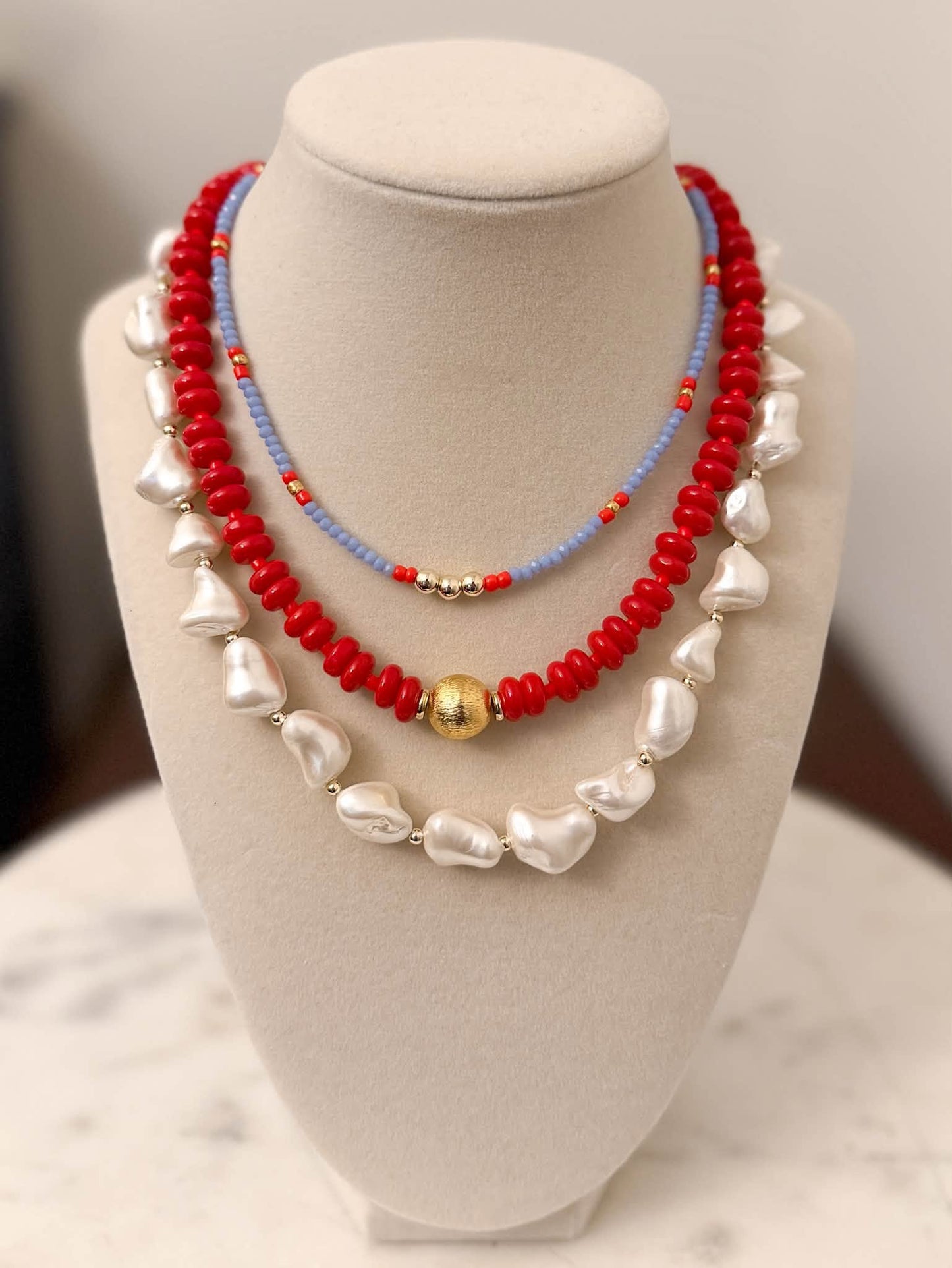 Red Beaded Necklace