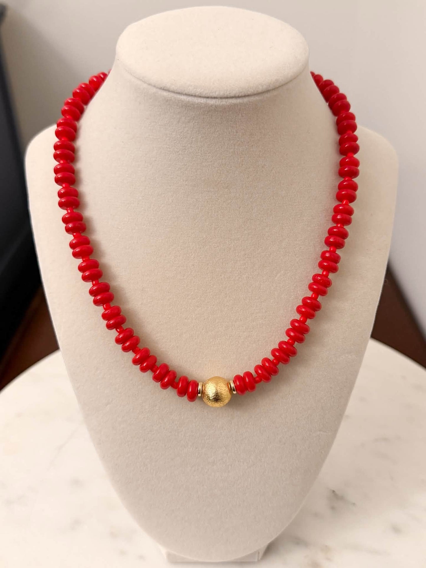 Red Beaded Necklace