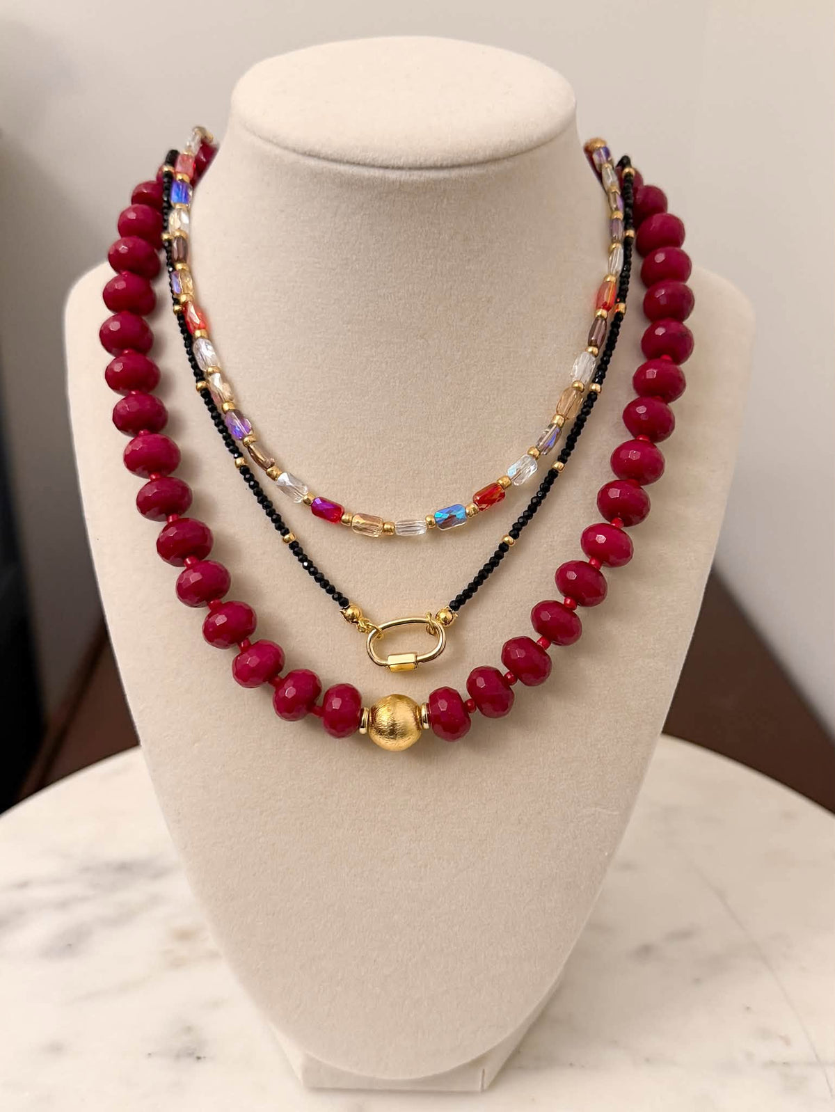 Iridescent Beaded Necklace