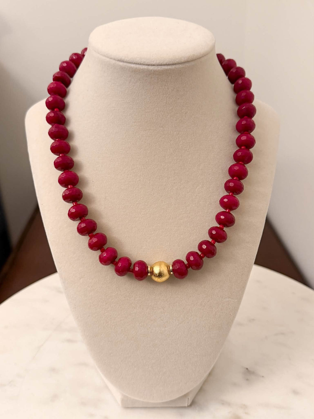 Maroon Chunky Necklace