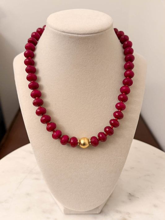 Maroon Chunky Necklace