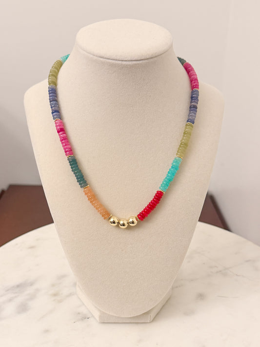 Fall Multicolor Gemstone Necklace