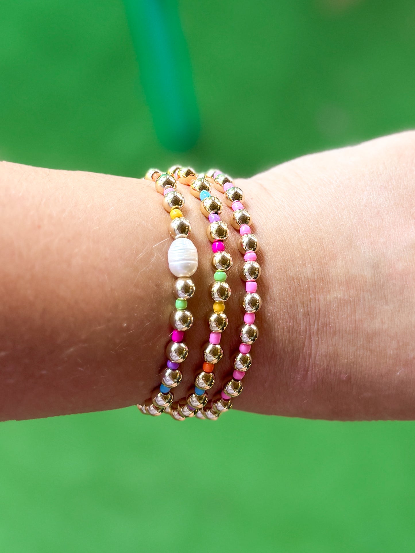 Colored Gold Stacker Bracelet