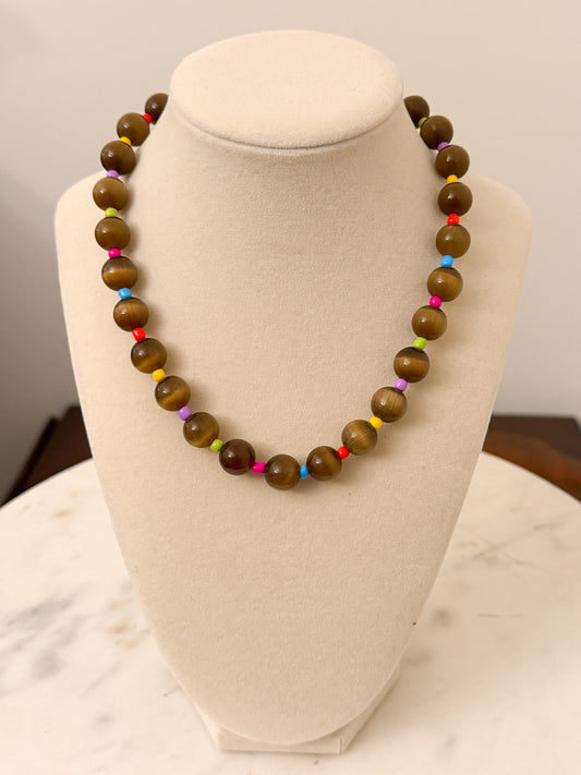 Tigers Eye Rainbow Multi Necklace