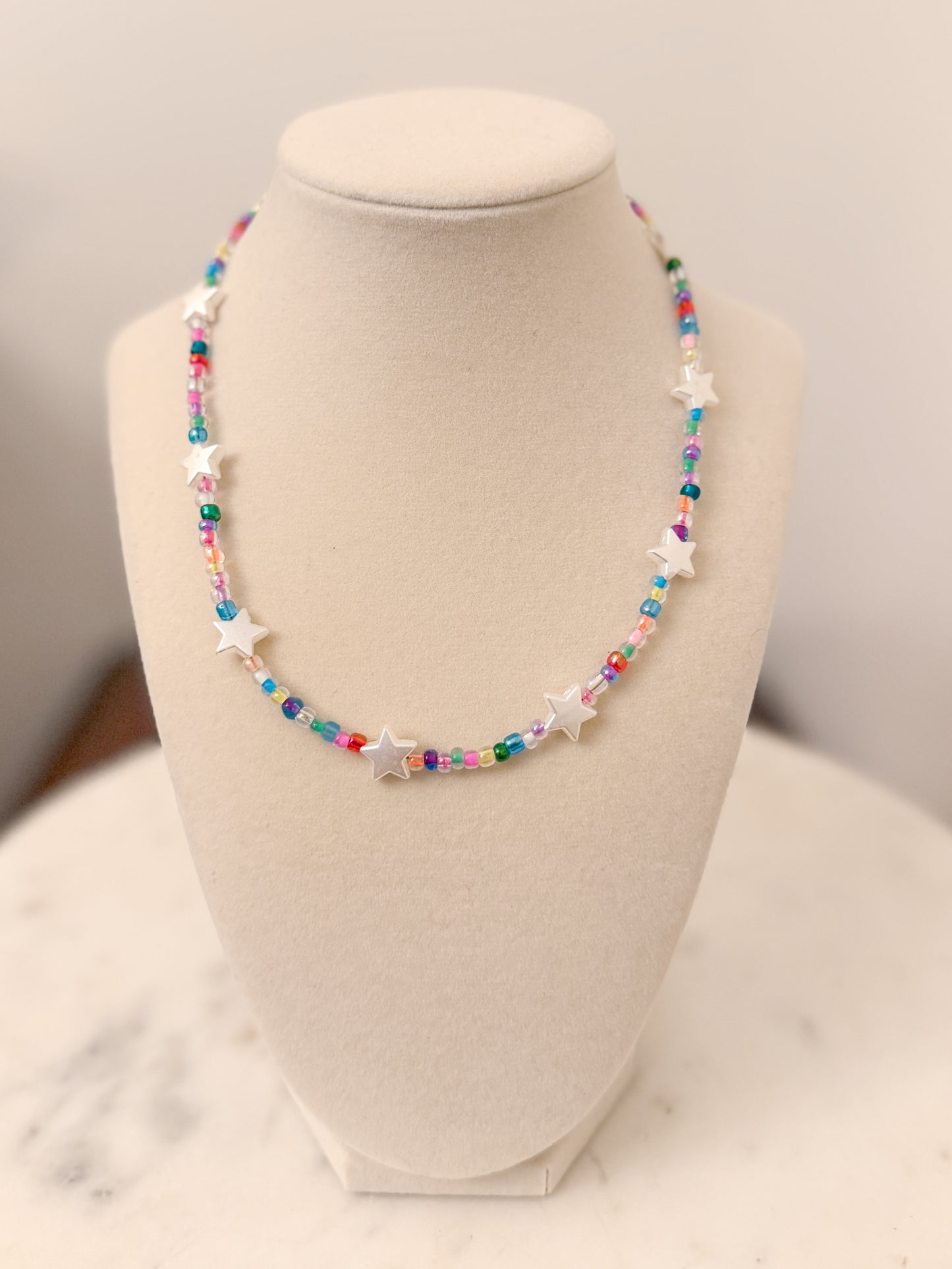Rainbow Star Stacker Necklace