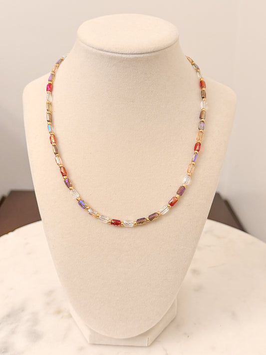 Iridescent Beaded Necklace