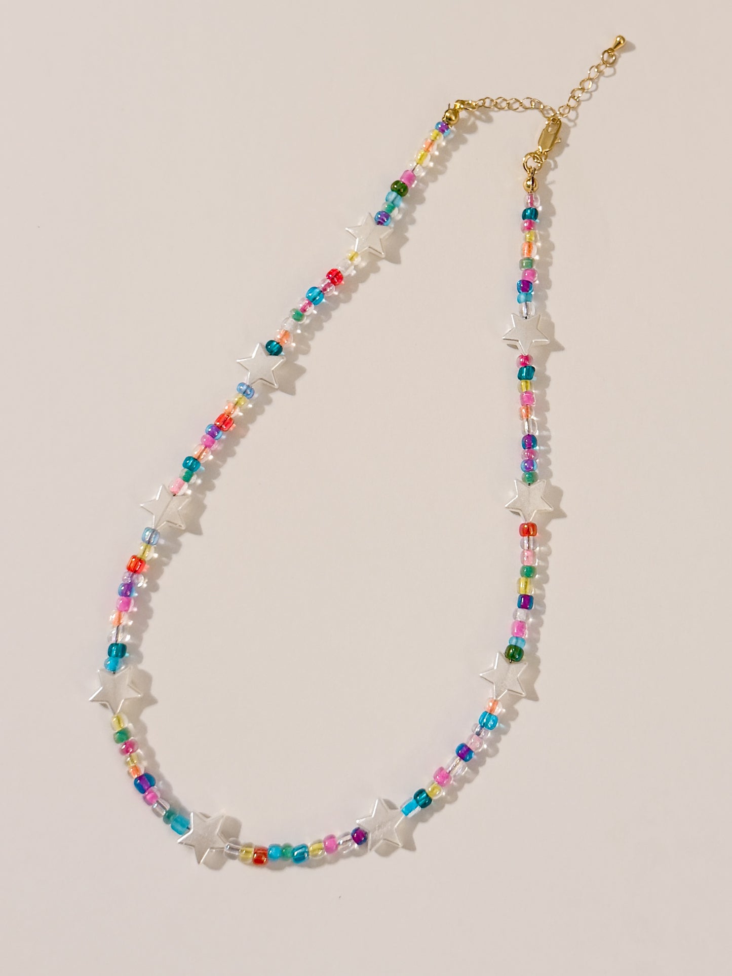 Rainbow Star Stacker Necklace